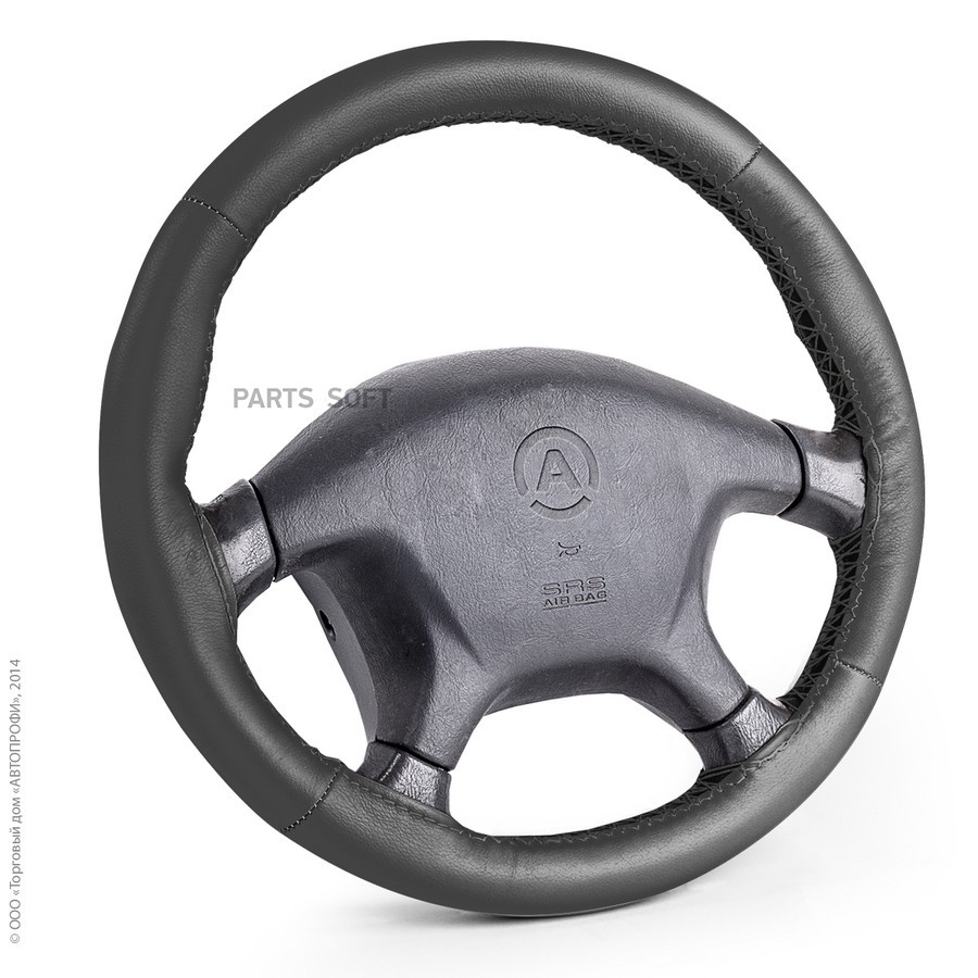 Оплетка на руль M "AUTOPROFI" натуральная кожа, черный (на шнуровке) - AUTOPROFI None None